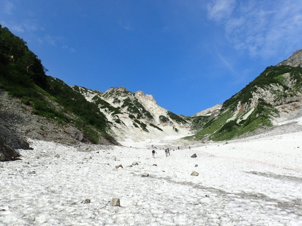 モンベルのチェーンスパイクで登下山した白馬大雪渓