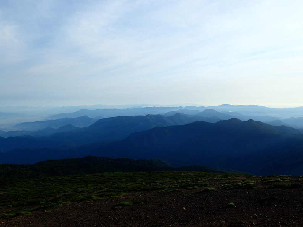 蔵王山稜線からの景色