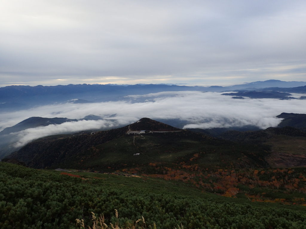 御嶽山の王滝ルートから見る雲海