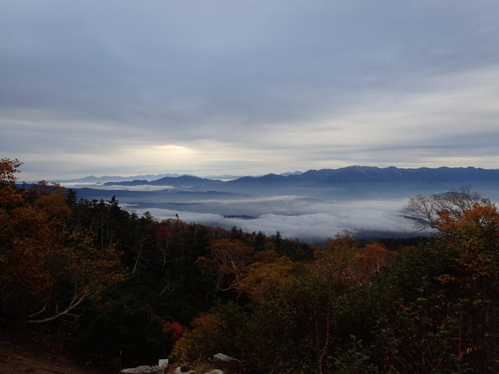 御嶽山の王滝ルートから見る雲海