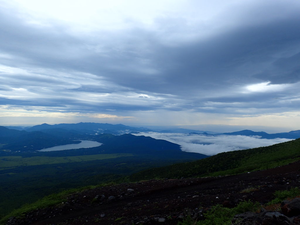 富士山から見る山中湖