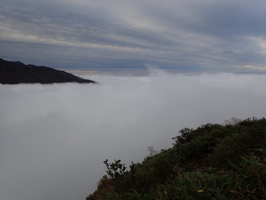 白山の観光新道から眺める雲海