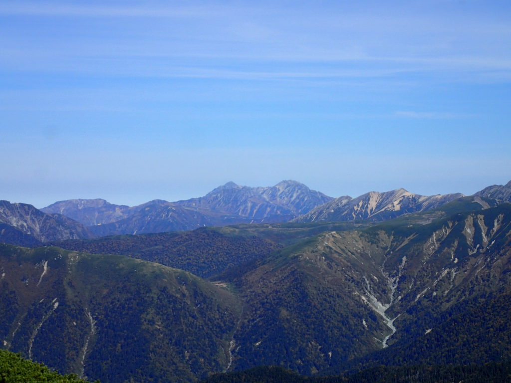 笠ヶ岳から見る剱岳