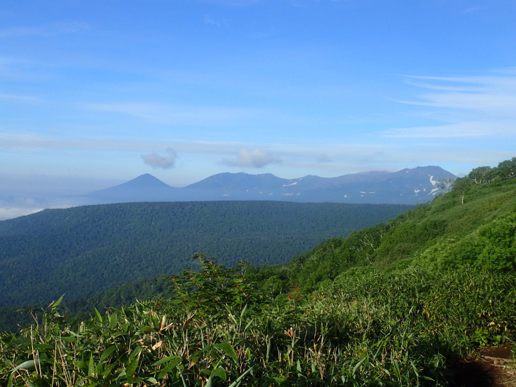 トムラウシ山登山道から見る十勝連峰