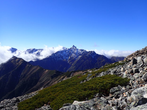 北アルプス登山で撮影した槍ヶ岳の写真