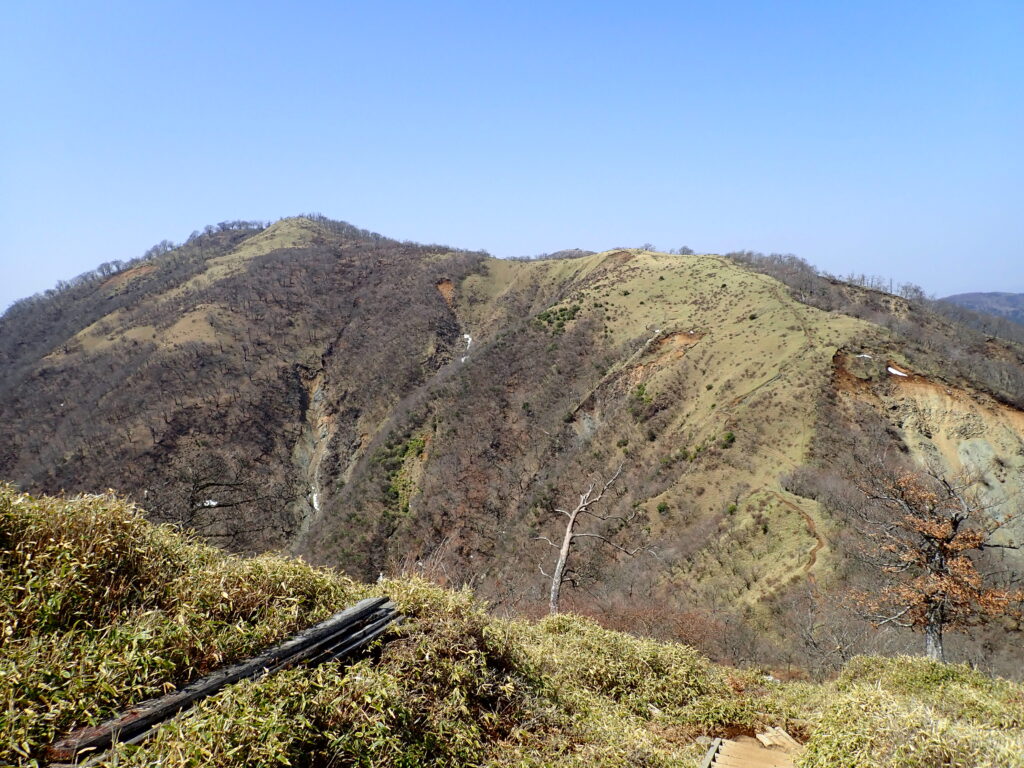 日本百名山の丹沢登山をした時にオリンパスの防水デジタルカメラタフで撮影した丹沢主脈の稜線