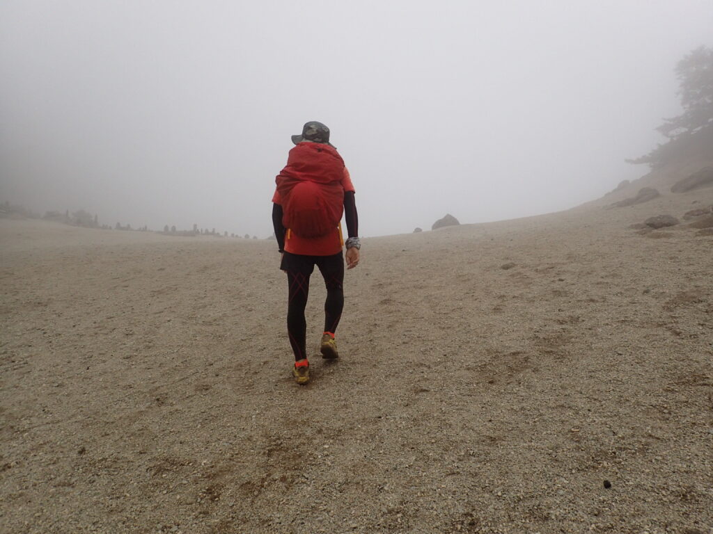 日本百名山の鳳凰三登山をした時に撮影した砂浜のような稜線
