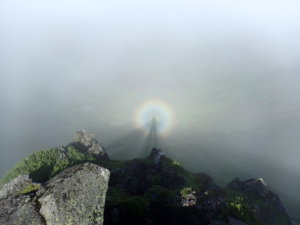 日本百名山の羊蹄山登山をした時に撮影したブロッケン現象