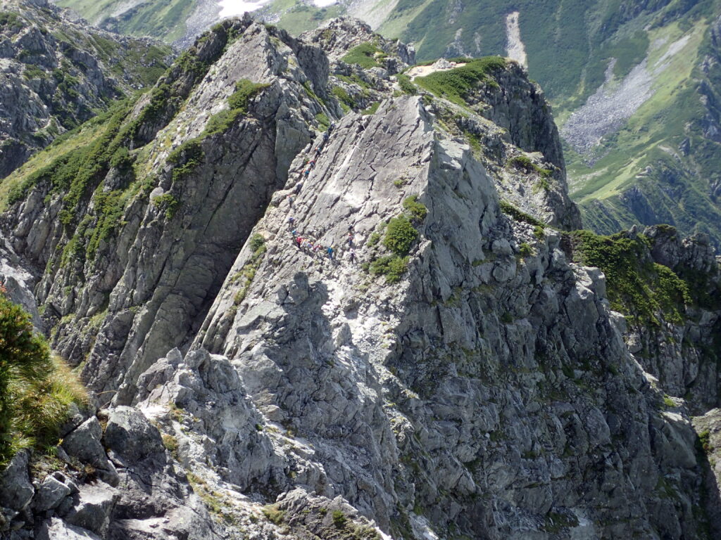 日本百名山で北アルプスの剱岳を登山した時に撮影した平蔵の頭