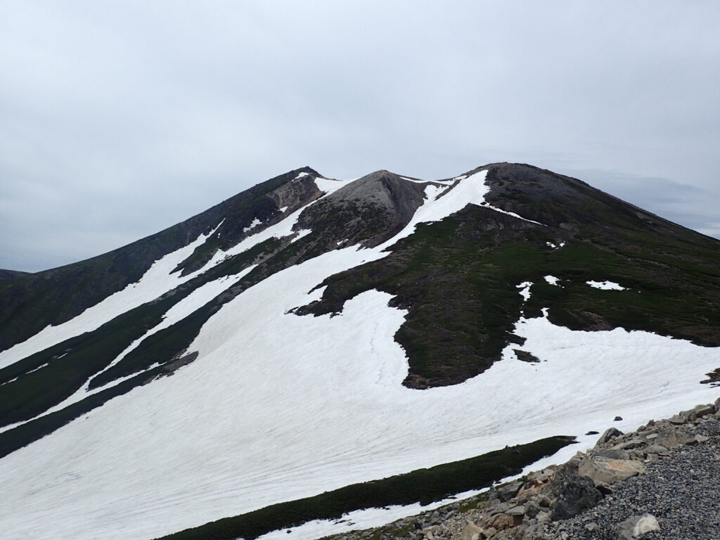 日本百名山の乗鞍岳を登山した時にオリンパスの防水デジタルカメラタフで撮影した乗鞍岳山容