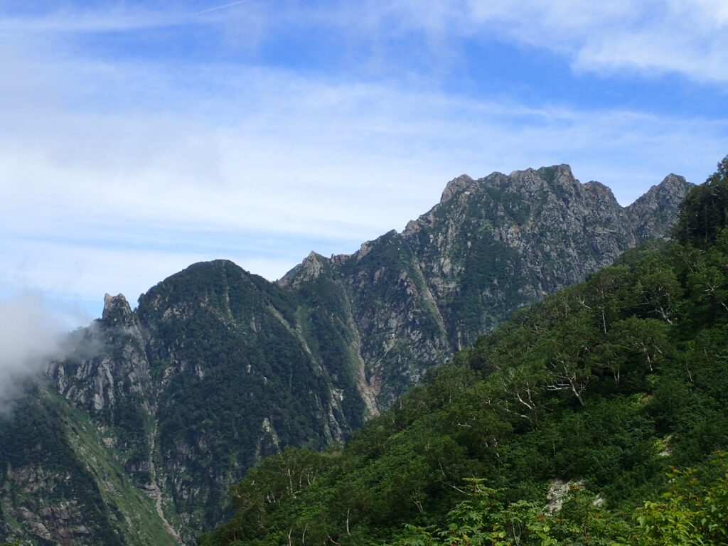 日本百名山の剱岳を登山した時にオリンパスの防水デジタルカメラタフで撮影した小窓尾根