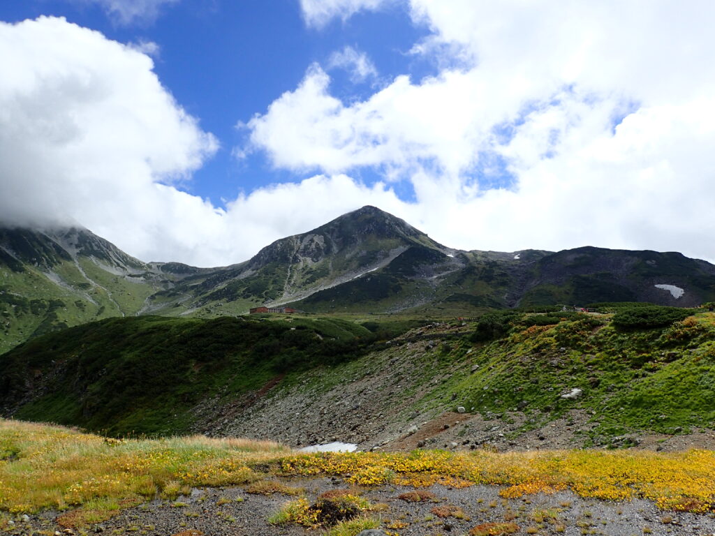 日本百名山の立山を登山した時にオリンパスの防水デジタルカメラタフで撮影した浄土山