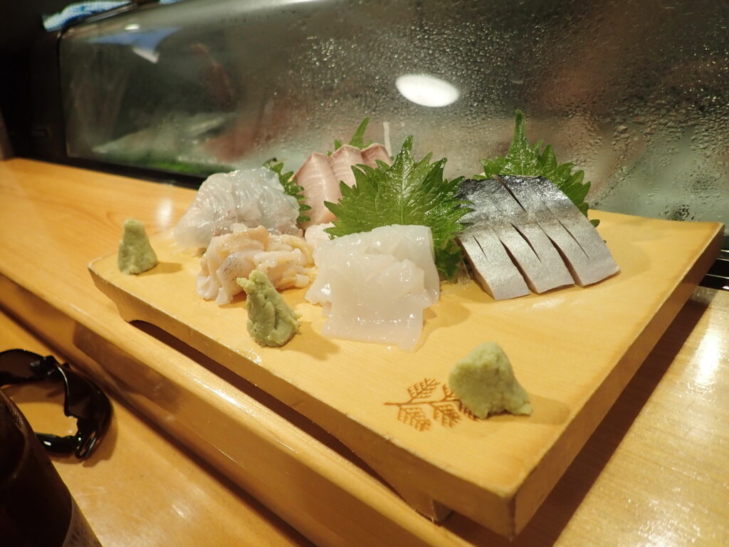 糸魚川駅の近くにある寿司割烹志乃の刺身